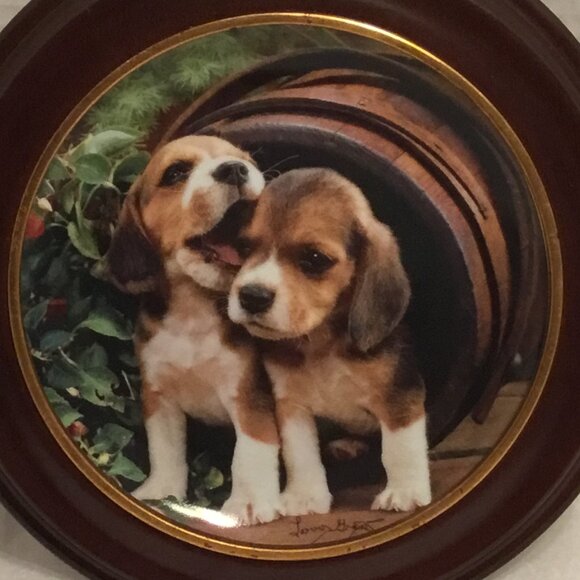 Franklin Mint Barrel O' Beagles Limited Edition Numbered Collector's Plate - Picture 2 of 6